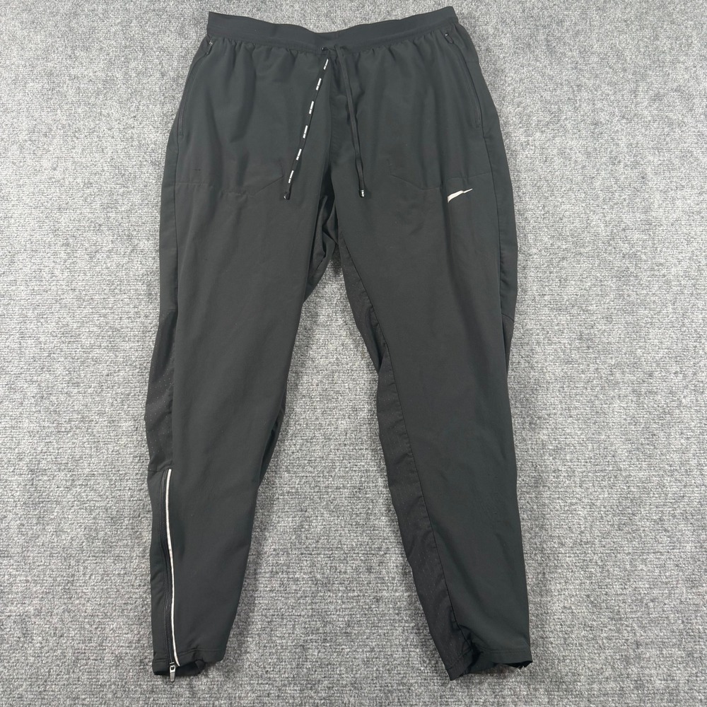 Nike Phenom Elite Running Pants Men L Black CU5512-010 Dri-FIT Joggers Track